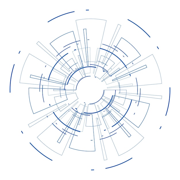 Interfaz de usuario futurista de ciencia ficción Fondo abstracto de tecnología HUD Ilustración vectorial