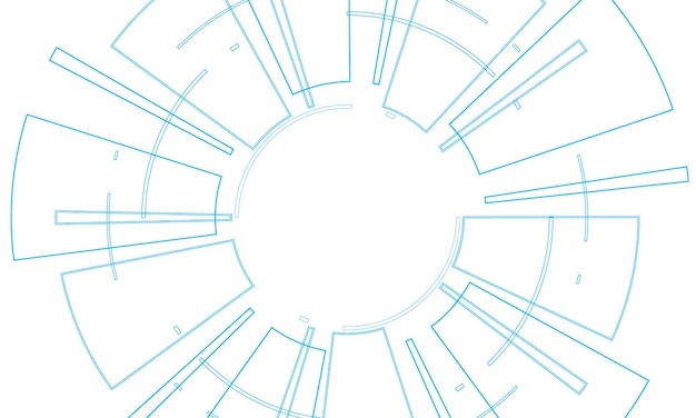 Interfaz de usuario futurista de ciencia ficción Fondo abstracto de tecnología HUD Ilustración vectorial