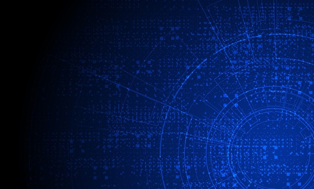 Interfaz de usuario futurista de ciencia ficción Fondo abstracto de tecnología HUD Ilustración vectorial
