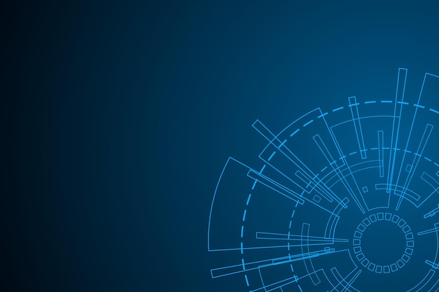 Interfaz de usuario futurista de ciencia ficción Fondo abstracto de tecnología HUD Ilustración vectorial