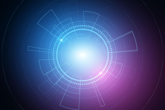 Interfaz de usuario futurista de ciencia ficción Fondo abstracto de tecnología HUD Ilustración vectorial