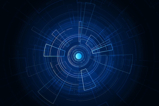 Interfaz de usuario futurista de ciencia ficción Fondo abstracto de tecnología HUD Ilustración vectorial