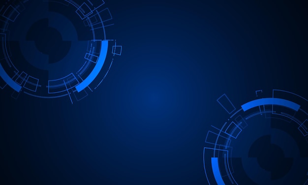 Interfaz de usuario futurista de ciencia ficción Fondo abstracto de tecnología HUD Ilustración vectorial