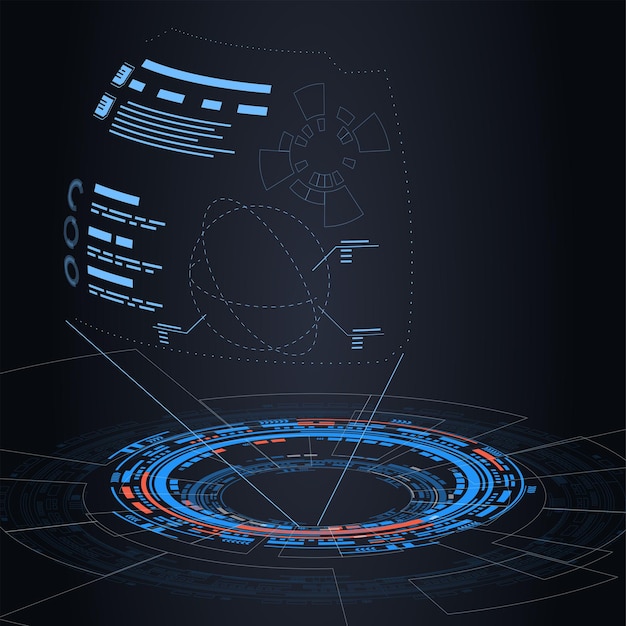Vector interfaz de usuario futurista de ciencia ficción