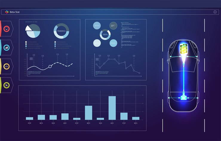 Vector interfaz de usuario futurista. interfaz de usuario de hud. interfaz de usuario táctil gráfica virtual abstracta.