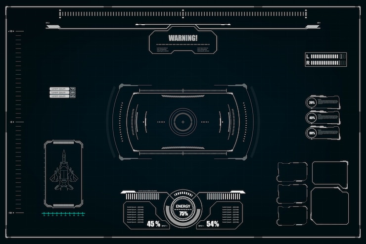 Vector interfaz de usuario futurista scifi
