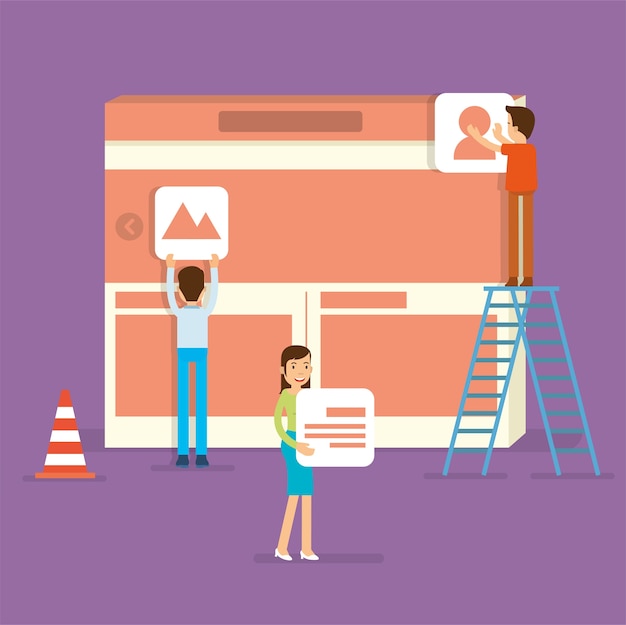 Interfaz de usuario de un sitio web especializado en la construcción de interfaces frontales