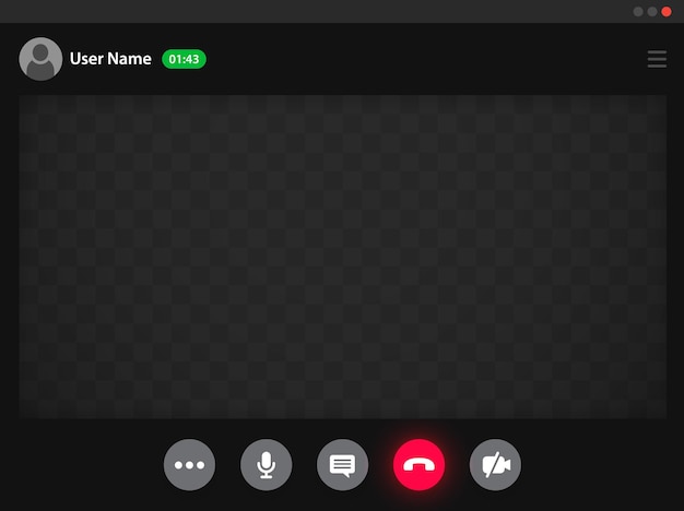 Interfaz de videollamada llamada de conferencia chat de video