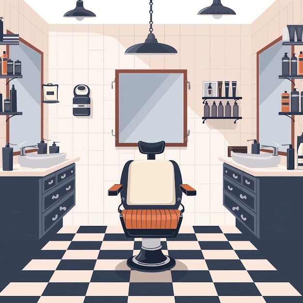 El interior de la barbería 15