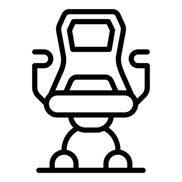 Interior gamer silla icono contorno vector Esport juego Trabajo a domicilio