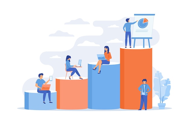Interior de la oficina Personas que trabajan en espacios de trabajo creativos en espacios abiertos Empleado de lugar de trabajo moderno