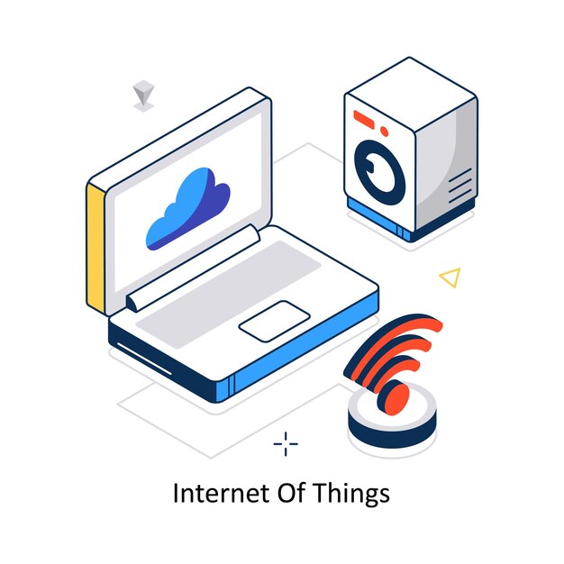 Internet de las cosas concepto vectorial de estilo isométrico ilustración de stock archivo EPS