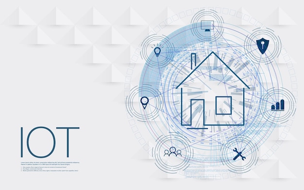 Internet de las cosas Dispositivos IOT y conceptos de conectividad en una nube de red en el centro