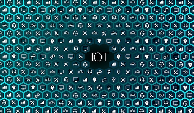 Internet de las cosas iot y concepto de red para dispositivos conectados placa de circuito digital por encima de t