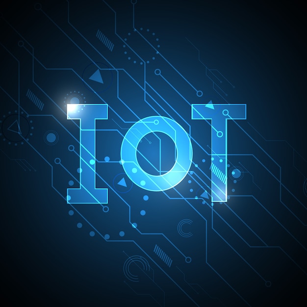 Internet de las cosas tecnología resumen circuito fondo