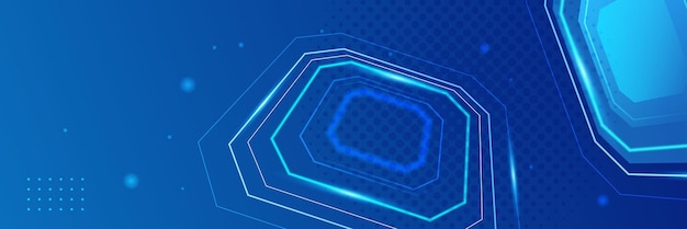 Internet de seguridad cibernética amplia y concepto de red Ilustración de vector de alta tecnología con varios elementos tecnológicos Concepto de ciencia ficción global abstracto Comunicación digital de Internet sobre fondo azul