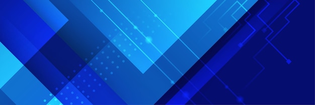 Internet de seguridad cibernética amplia y concepto de red Ilustración de vector de alta tecnología con varios elementos tecnológicos Concepto de ciencia ficción global abstracto Comunicación digital de Internet sobre fondo azul