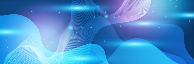 Internet de seguridad cibernética amplia y concepto de red Ilustración de vector de alta tecnología con varios elementos tecnológicos Concepto de ciencia ficción global abstracto Comunicación digital de Internet sobre fondo azul