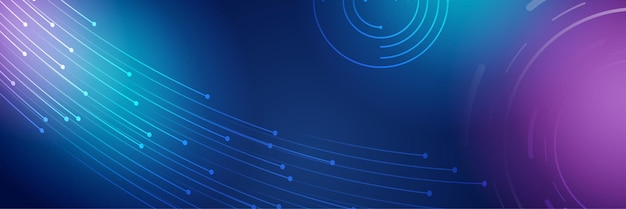 Internet de seguridad cibernética amplia y concepto de red Ilustración de vector de alta tecnología con varios elementos tecnológicos Concepto de ciencia ficción global abstracto Comunicación digital de Internet sobre fondo azul