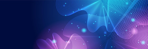 Internet de seguridad cibernética amplia y concepto de red Ilustración de vector de alta tecnología con varios elementos tecnológicos Concepto de ciencia ficción global abstracto Comunicación digital de Internet sobre fondo azul