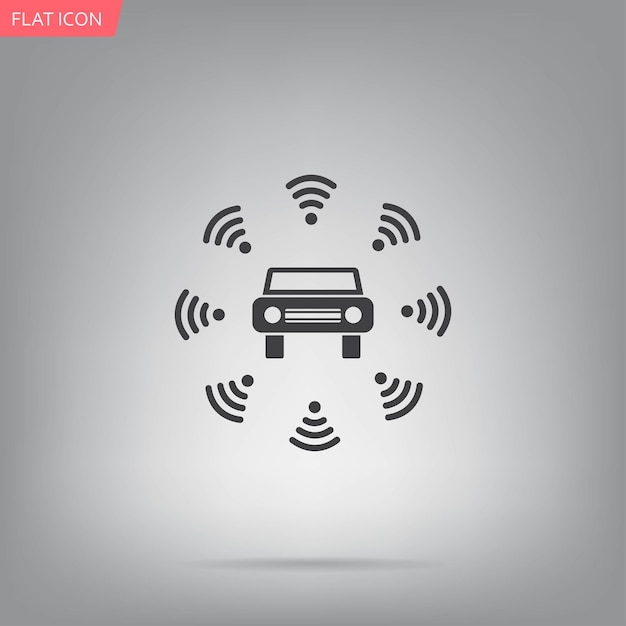 Internet en el transporte Símbolo WiFi Ilustración vectorial sobre fondo gris Eps 10