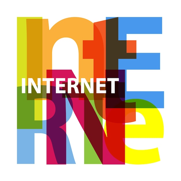 Internet vectorial Texto roto