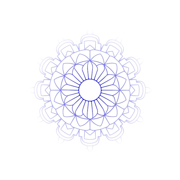 El intrincado arte del mandala rosado en un contorno minimalista
