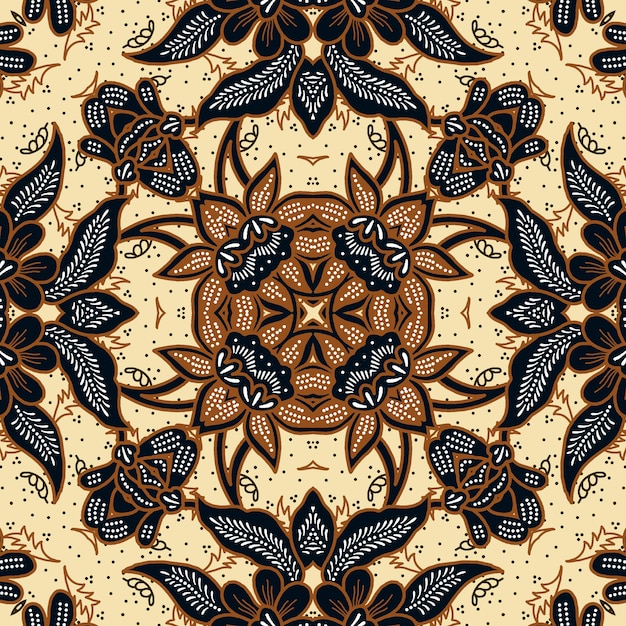 El intrincado diseño de Batik Floral Mandala
