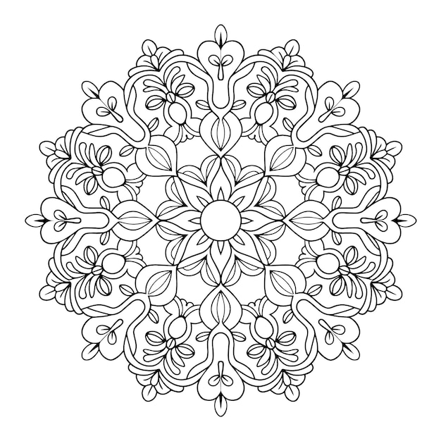 El intrincado diseño floral del mandala