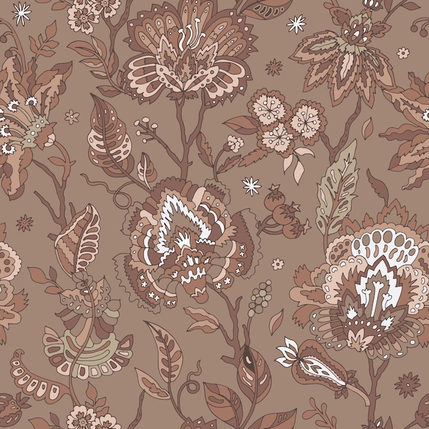 El intrincado diseño floral de Mocha Mousse