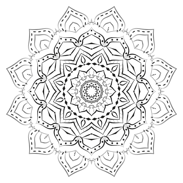 El intrincado diseño de fondo del ornamento del mandala
