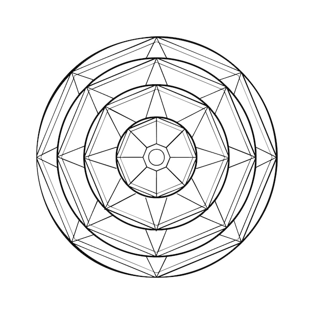 El intrincado diseño geométrico del mandala
