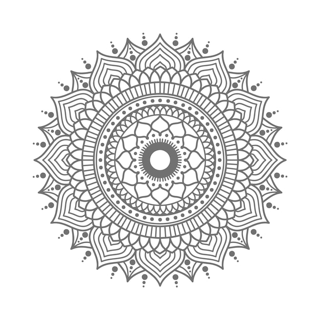 El intrincado diseño del mandala Un patrón circular detallado y decorativo