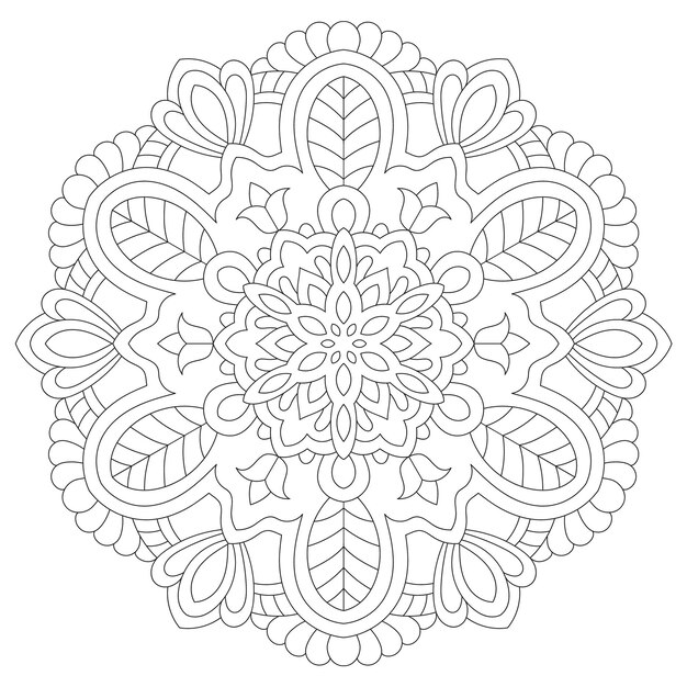 El intrincado mandala para colorear