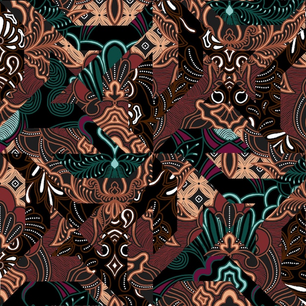 Un intrincado mosaico de formas geométricas ornamentales