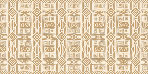 Intrincado patrón geométrico en cálidos tonos beige perfecto para fondos o diseños textiles