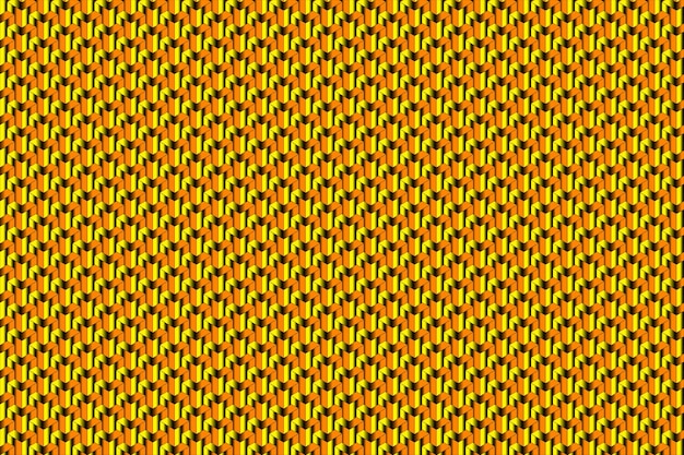 El intrincado patrón geométrico de los cubos naranja y amarillo