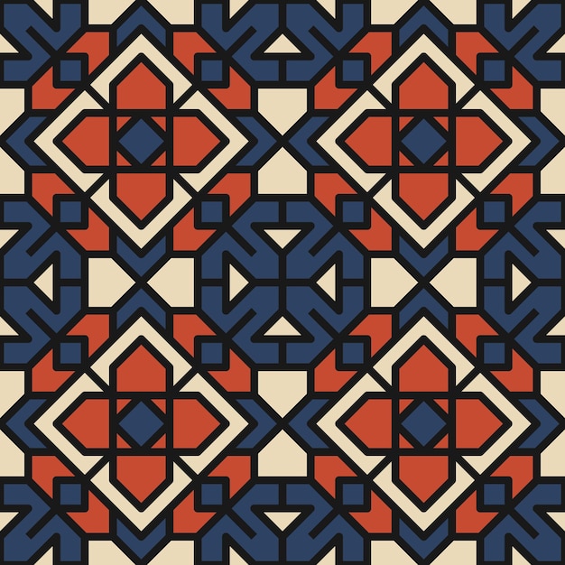 El intrincado patrón geométrico del mosaico