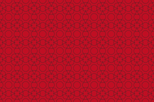 El intrincado patrón geométrico rojo