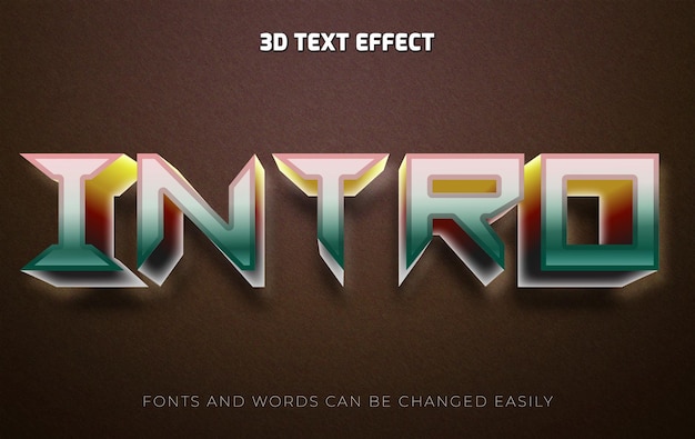 Intro sci fi estilo de efecto de texto editable en 3D