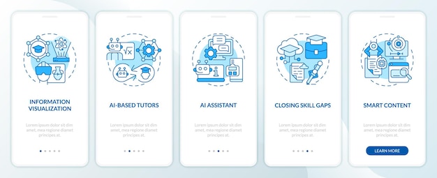 Vector introducción a la ia en la educación con conceptos lineales