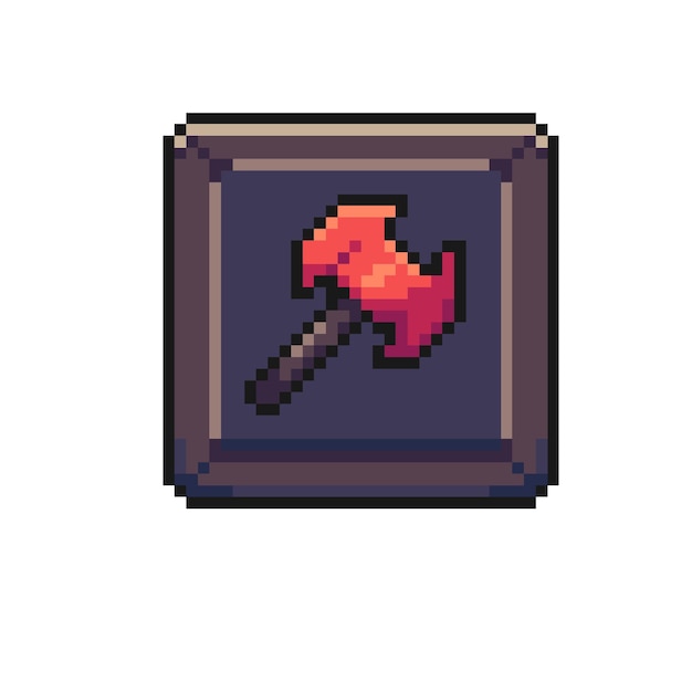 Vector inventario de artículos de rpg de pixel art para el activo del juego