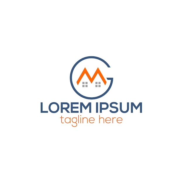 Inversión en bienes raíces Diseño del logotipo de la hipoteca
