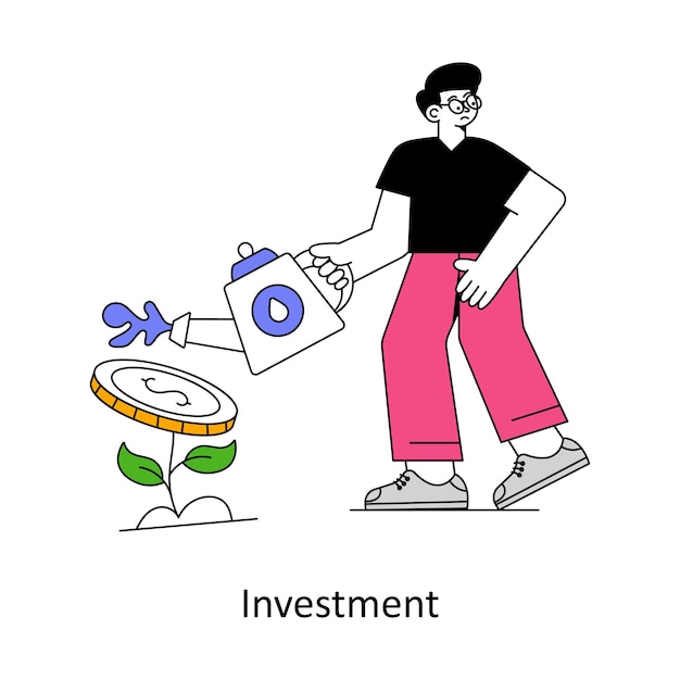 Inversión Estilo plano Diseño Ilustración vectorial Ilustración de stock
