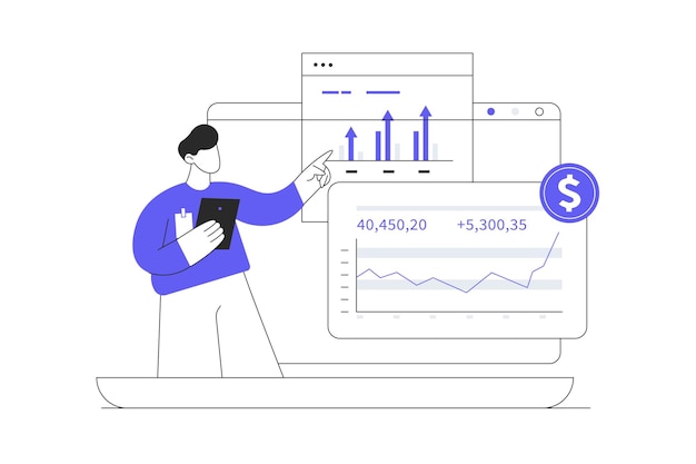 Inversión financiera dinero en el mercado de valores Análisis de gráficos financieros últimas noticias del mercado de valores web