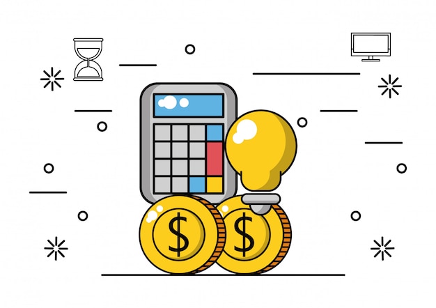 Inversión en negocios y dinero.