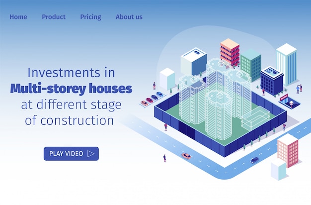 Inversiones en casas de varios pisos en diferentes etapas de construcción