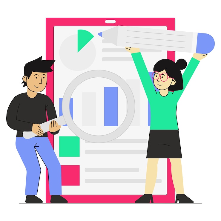 Vector investigación de análisis empresarial