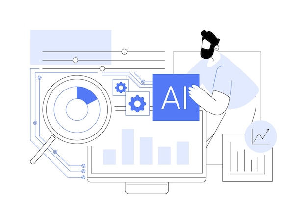 Investigación de mercado analizada concepto abstracto ilustración vectorial tendencias del mercado financiero y contable