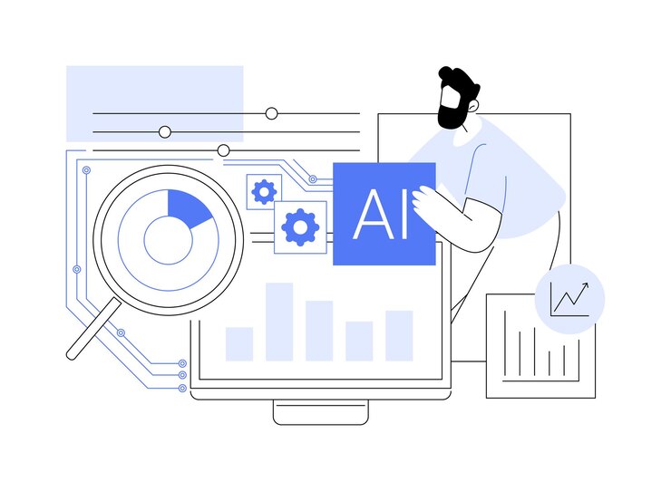 Vector investigación de mercado analizada concepto abstracto ilustración vectorial tendencias del mercado financiero y contable